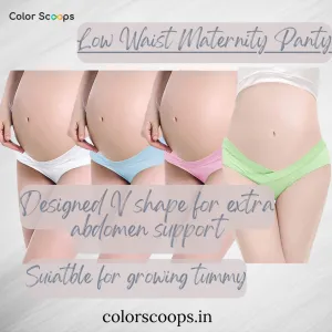 Maternity Panties / underwear / Low waist Maternity Panty - Set of 4