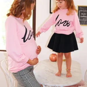 Maternity Sweatshirt Love Printed Parent-child Sweatshirt