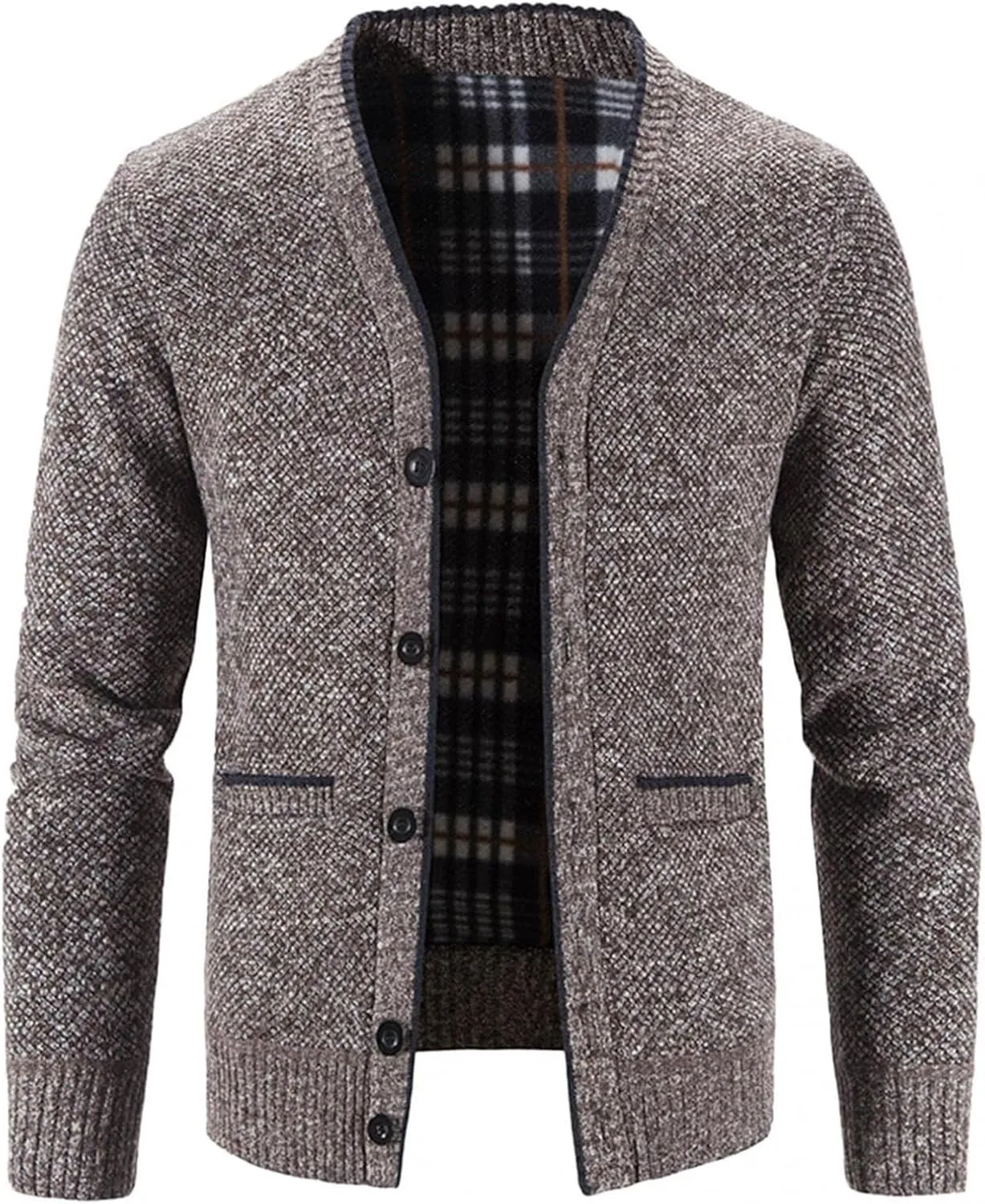 Men Cardigan Sweater Button Down Sweaters V Neck Cardigan Fleece Warm Jacket Long Sleeve Cardigans Oversized Shirts