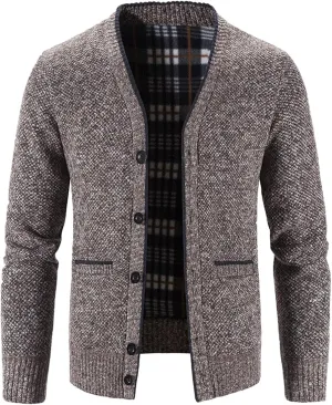 Men Cardigan Sweater Button Down Sweaters V Neck Cardigan Fleece Warm Jacket Long Sleeve Cardigans Oversized Shirts