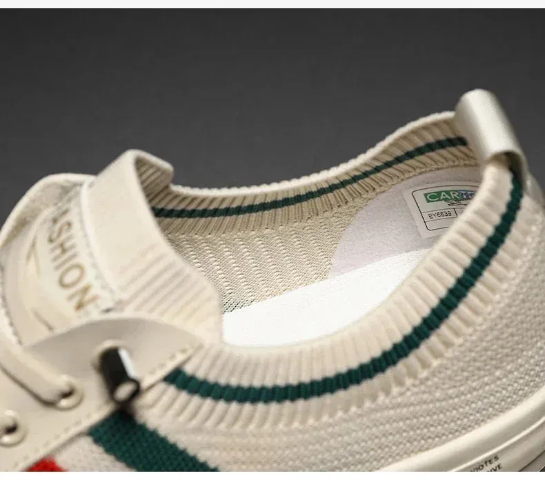 Men Sneakers Branded Casual Loafers Light BreathableMesh Lightweight Flats Shoes Tenis Masculino 2023 Fashion Male Stylish Shoes