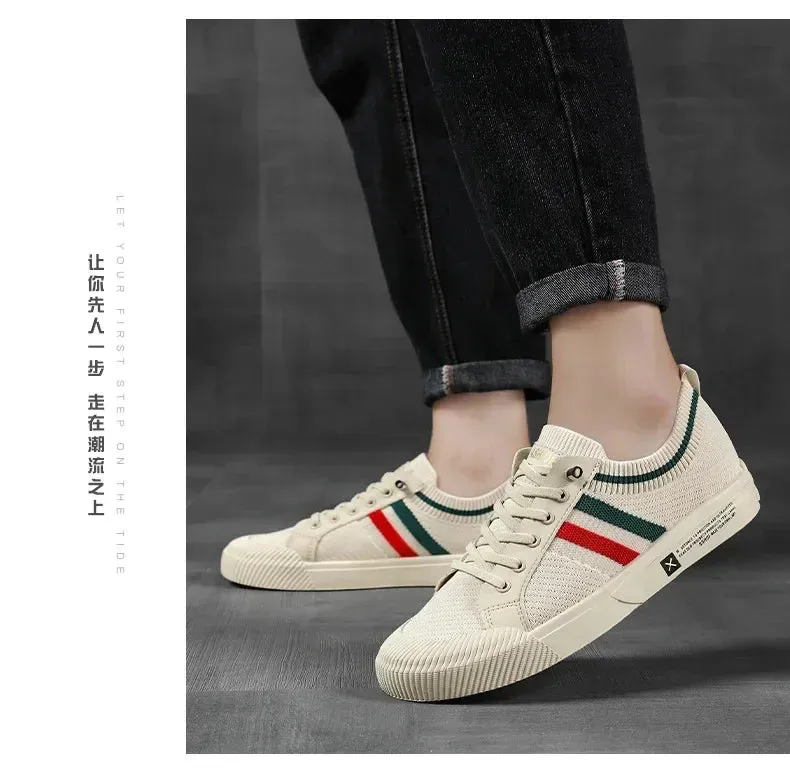 Men Sneakers Branded Casual Loafers Light BreathableMesh Lightweight Flats Shoes Tenis Masculino 2023 Fashion Male Stylish Shoes