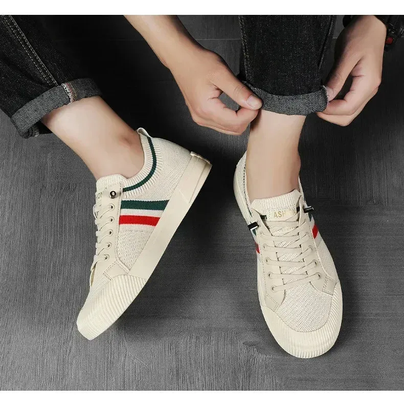 Men Sneakers Branded Casual Loafers Light BreathableMesh Lightweight Flats Shoes Tenis Masculino 2023 Fashion Male Stylish Shoes