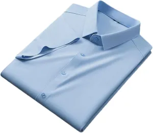Men Solid Polo Shirt Short Sleeve Sportswear Top Cooling Nylon Quick Dry Slim Fit Golf Shirts