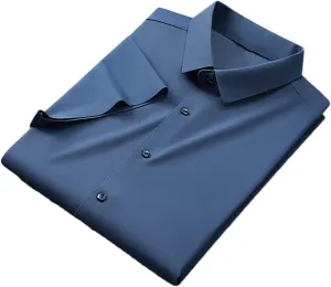 Men Solid Polo Shirt Short Sleeve Sportswear Top Cooling Nylon Quick Dry Slim Fit Golf Shirts
