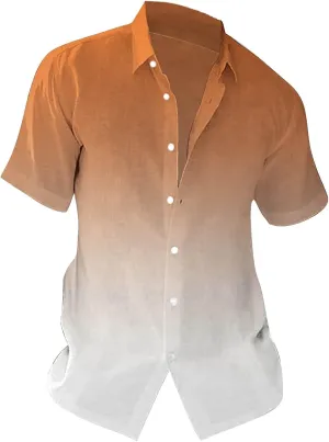 Men's 2024 Hawaiian Shirts Short Sleeves Printed Button Down Summer Beach Shirts Summer Printed Tropical Shirts