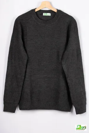 Men’s Black Round Neck Full Sleeve Sweater