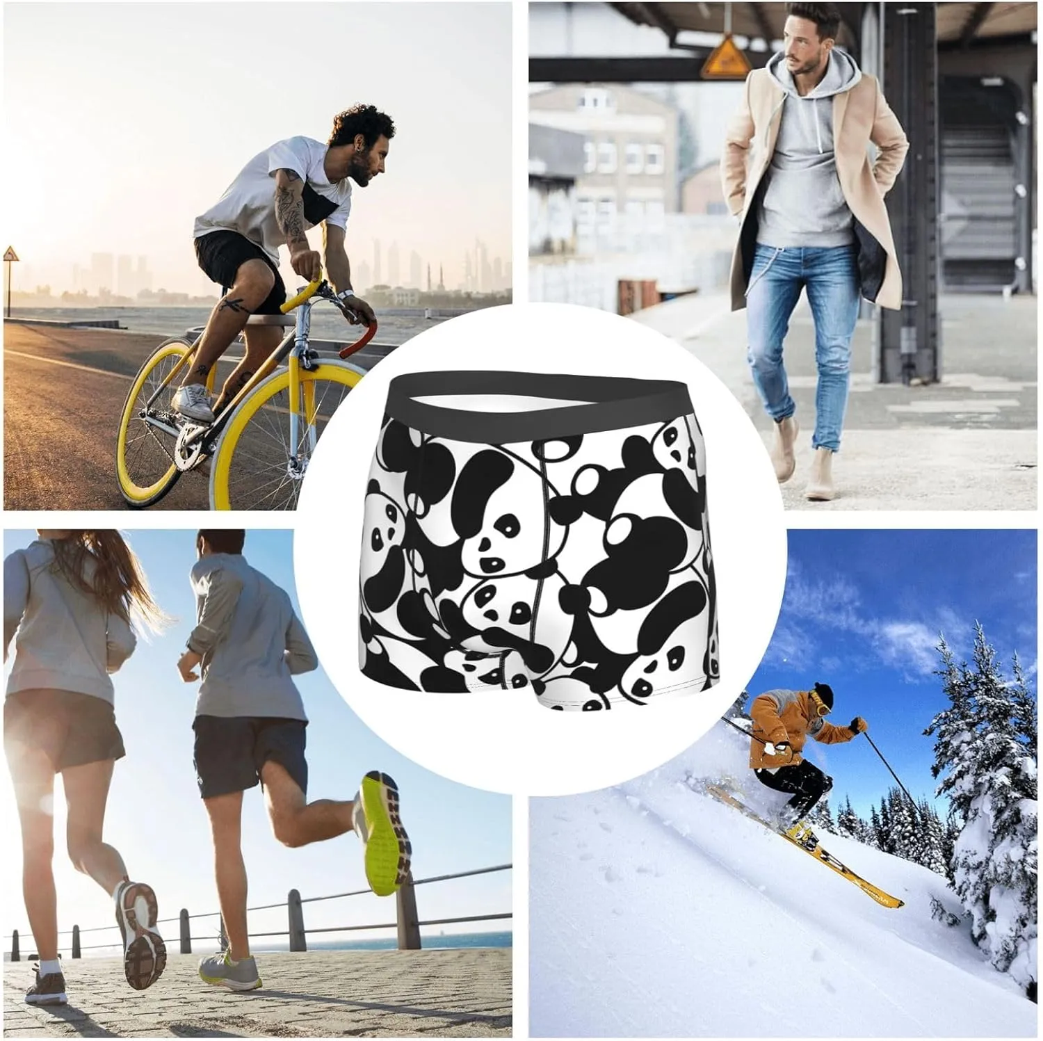 Men's Boxer Briefs Breathable Mens Underwear Briefs Soft