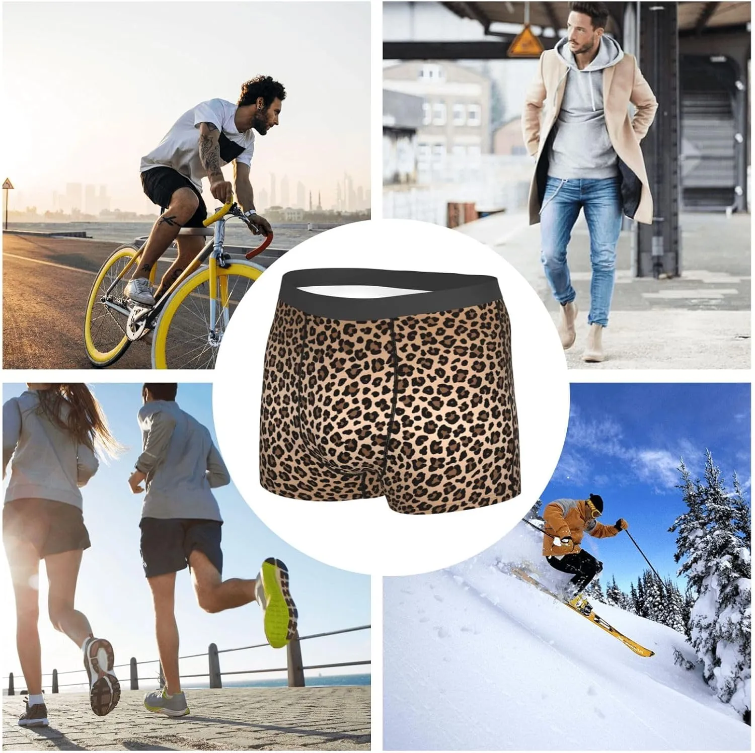 Men's Boxer Briefs Breathable Mens Underwear Briefs Soft