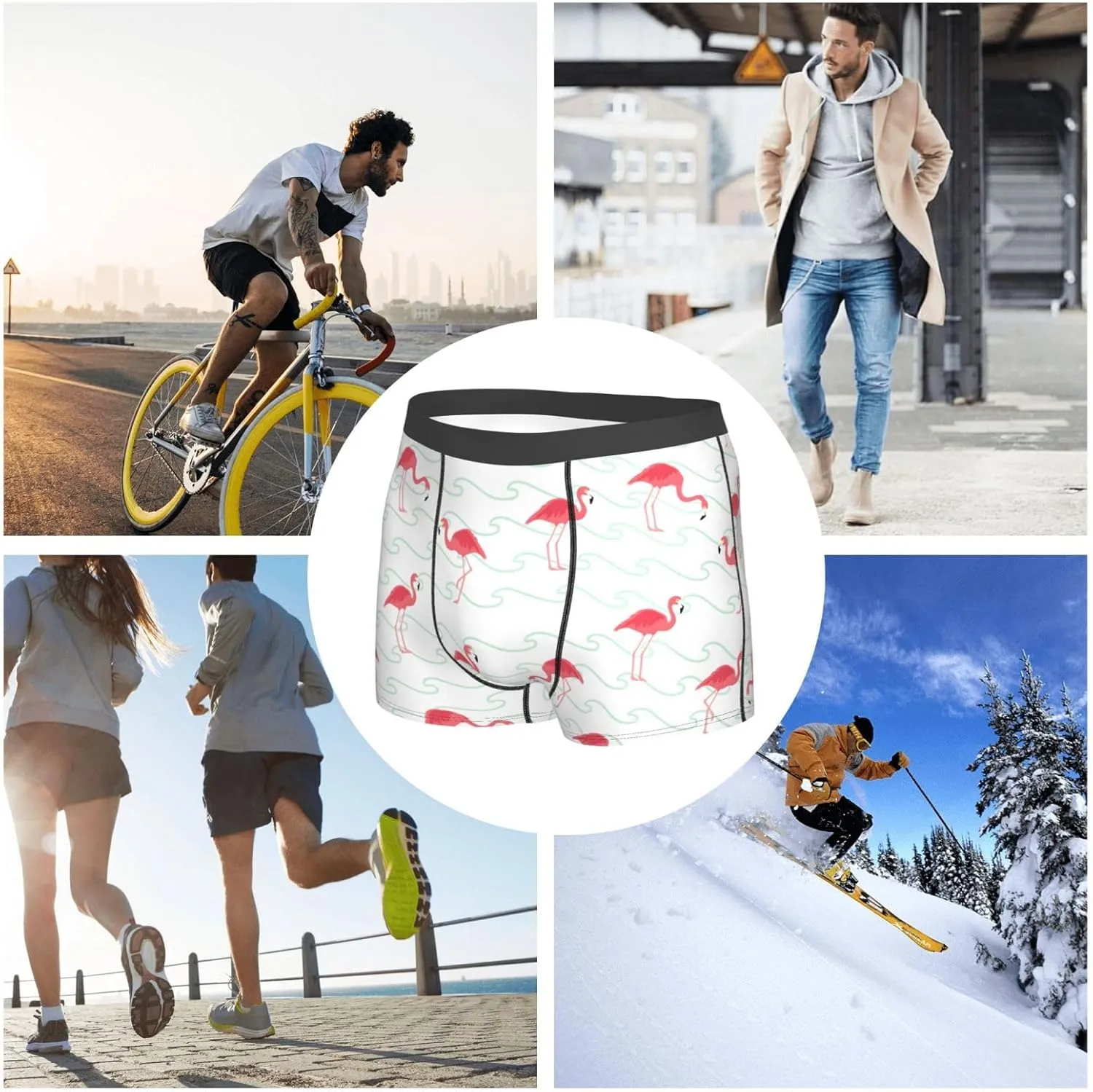 Men's Boxer Briefs Breathable Mens Underwear Briefs Soft