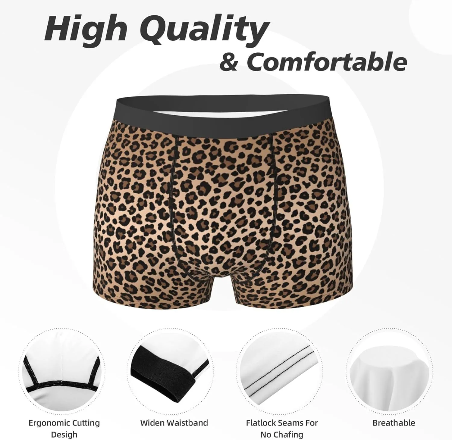 Men's Boxer Briefs Breathable Mens Underwear Briefs Soft