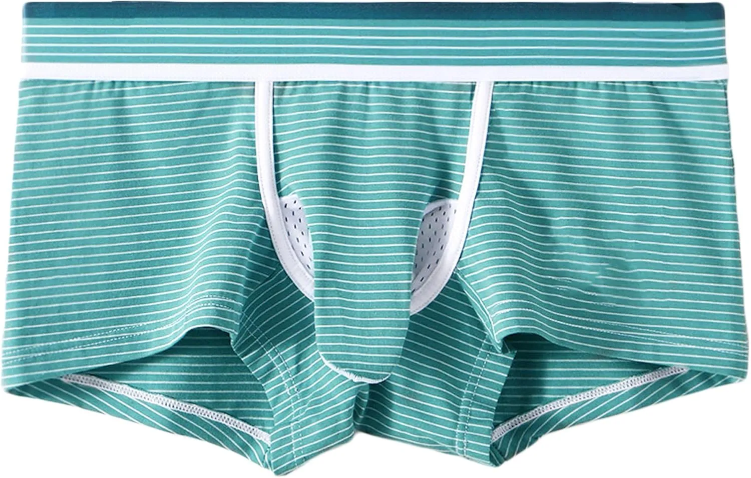 Men's Boxer Briefs Breathable Striped Elephant Trunk Briefs