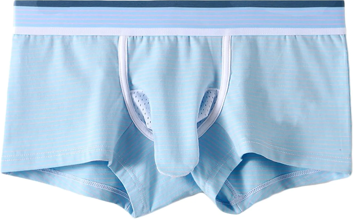 Men's Boxer Briefs Breathable Striped Elephant Trunk Briefs