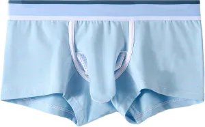 Men's Boxer Briefs Breathable Striped Elephant Trunk Briefs