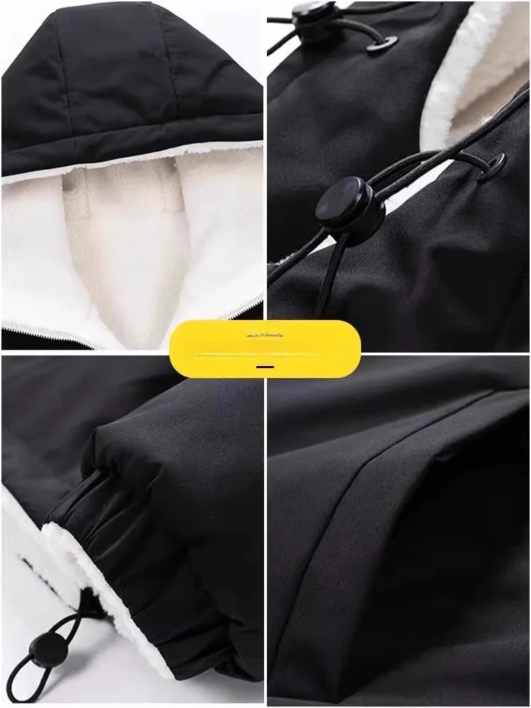 Men's Cashmere Winter Fleece Hooded Jacket - Thickened, Trendy, and Warm Outerwear