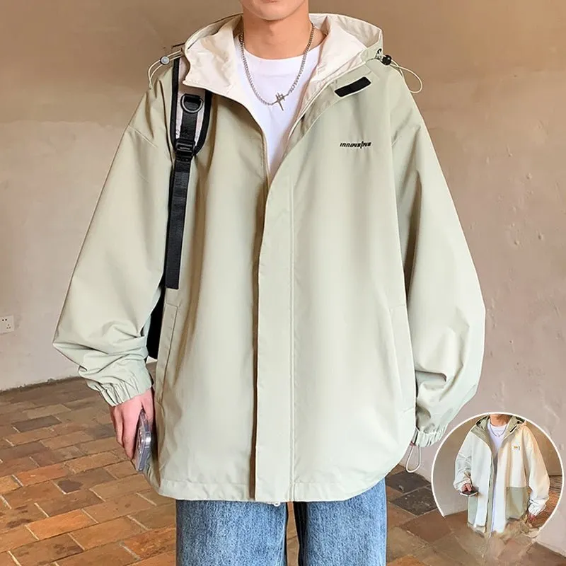 Men's Cashmere Winter Fleece Hooded Jacket - Thickened, Trendy, and Warm Outerwear