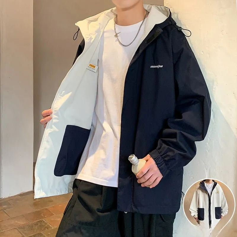 Men's Cashmere Winter Fleece Hooded Jacket - Thickened, Trendy, and Warm Outerwear