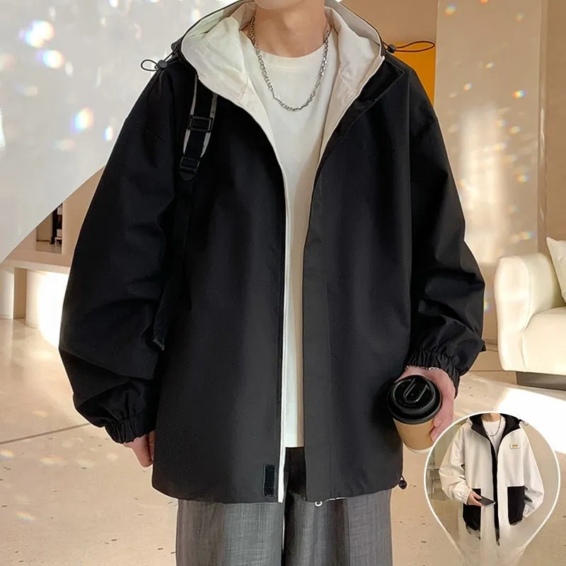 Men's Cashmere Winter Fleece Hooded Jacket - Thickened, Trendy, and Warm Outerwear