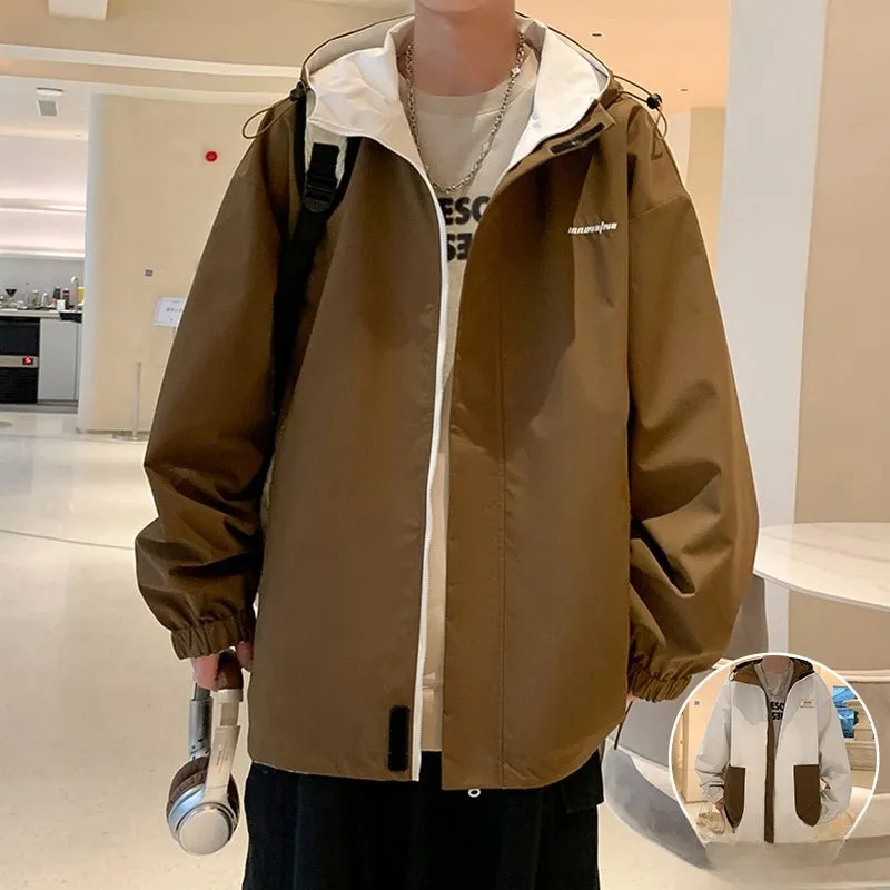 Men's Cashmere Winter Fleece Hooded Jacket - Thickened, Trendy, and Warm Outerwear