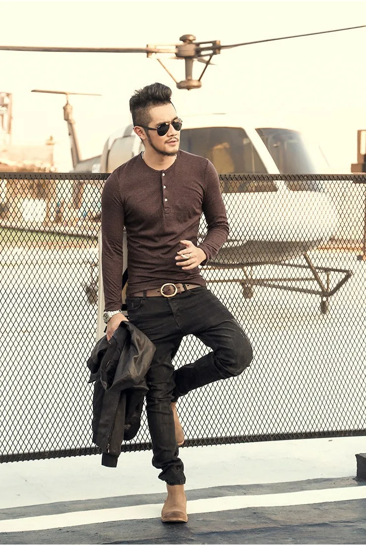 Men's Casual Long Sleeve T-Shirt