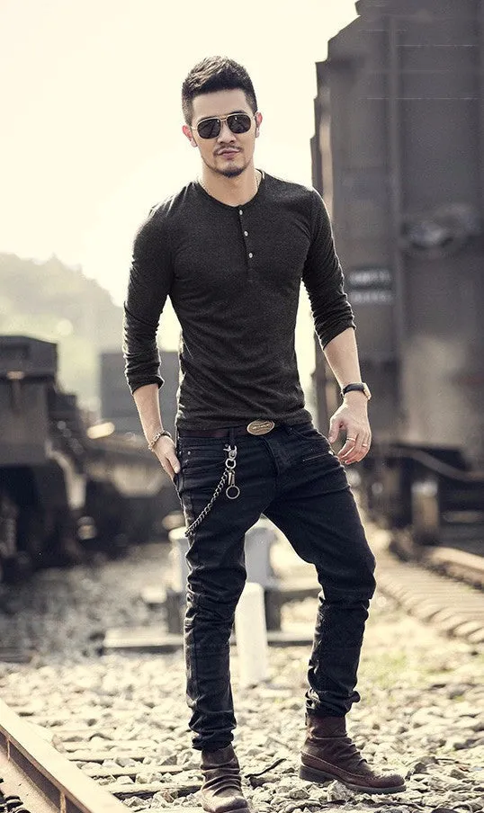 Men's Casual Long Sleeve T-Shirt