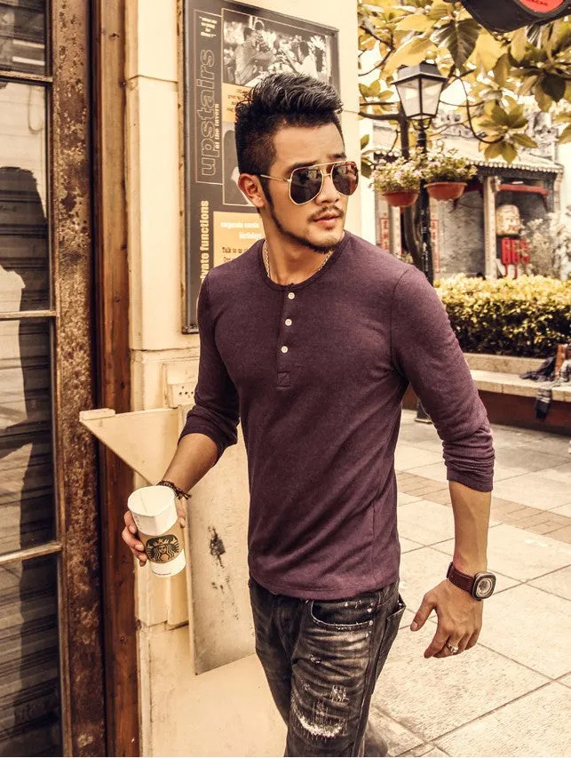 Men's Casual Long Sleeve T-Shirt