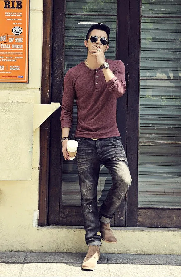 Men's Casual Long Sleeve T-Shirt