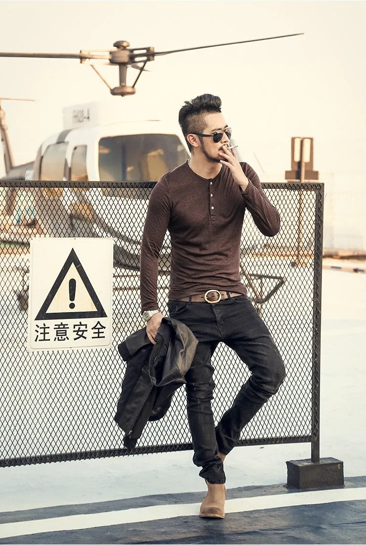 Men's Casual Long Sleeve T-Shirt
