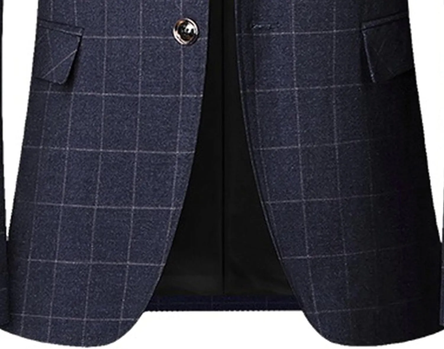 Mens Casual Plaid Blazer Coat Slim Fit Lightweight Sport Jacket Two Button Business Lightweight Suit Jacket