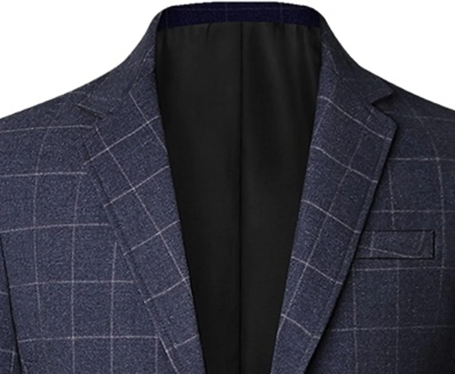 Mens Casual Plaid Blazer Coat Slim Fit Lightweight Sport Jacket Two Button Business Lightweight Suit Jacket
