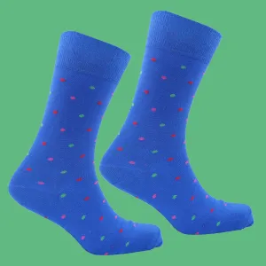 Men's Colville Dot Socks - Royal