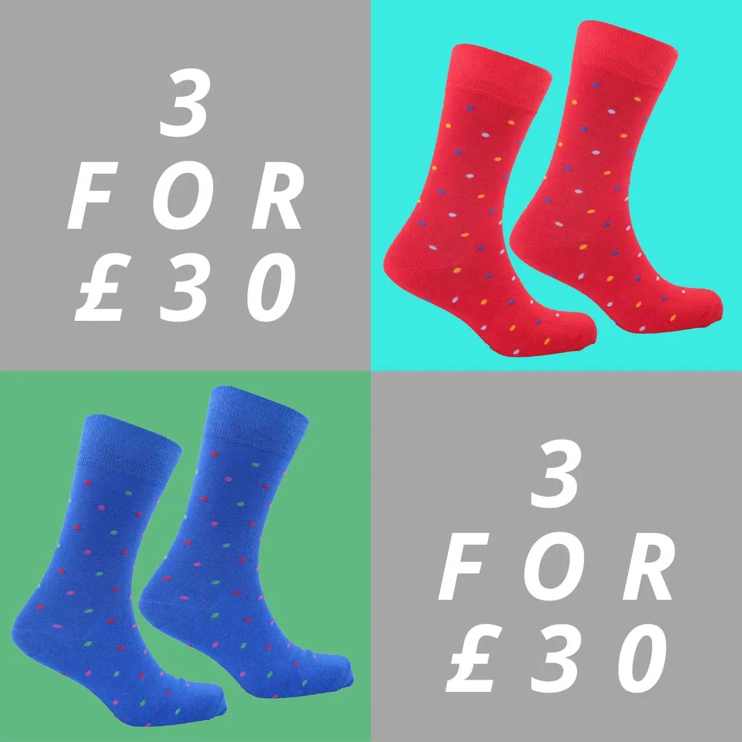 Men's Colville Dot Socks - Royal