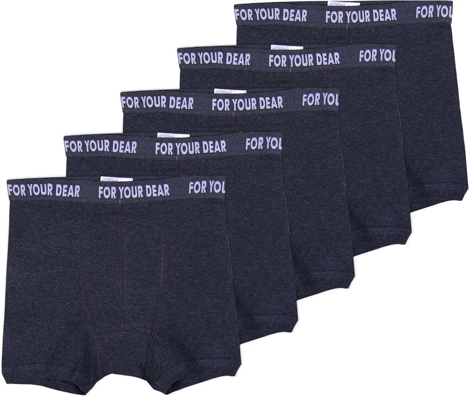 Men's Cotton Boxer Briefs 5 Pack, Cotton Breathable Underwear Boxer Briefs
