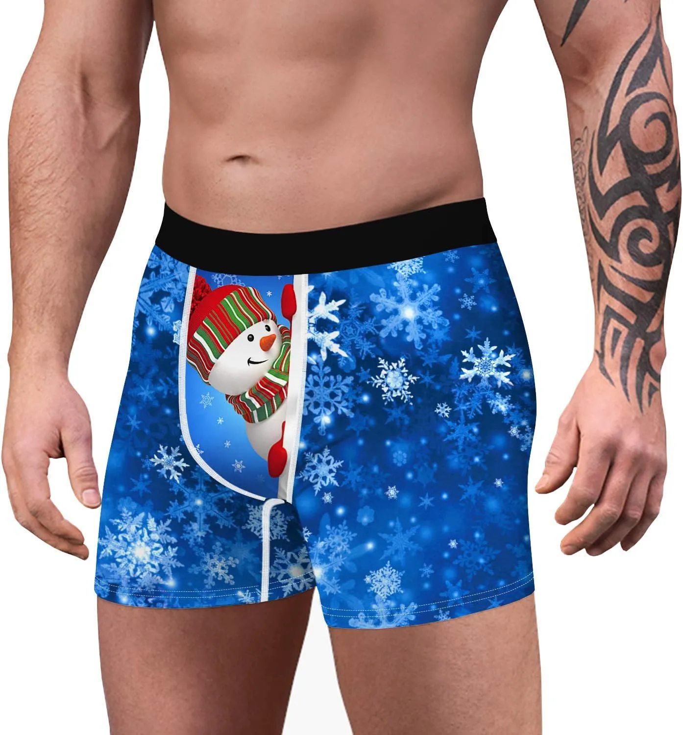 Men's Funny Christmas Underwear Gifts Breathable Boxer Briefs