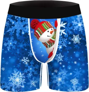 Men's Funny Christmas Underwear Gifts Breathable Boxer Briefs