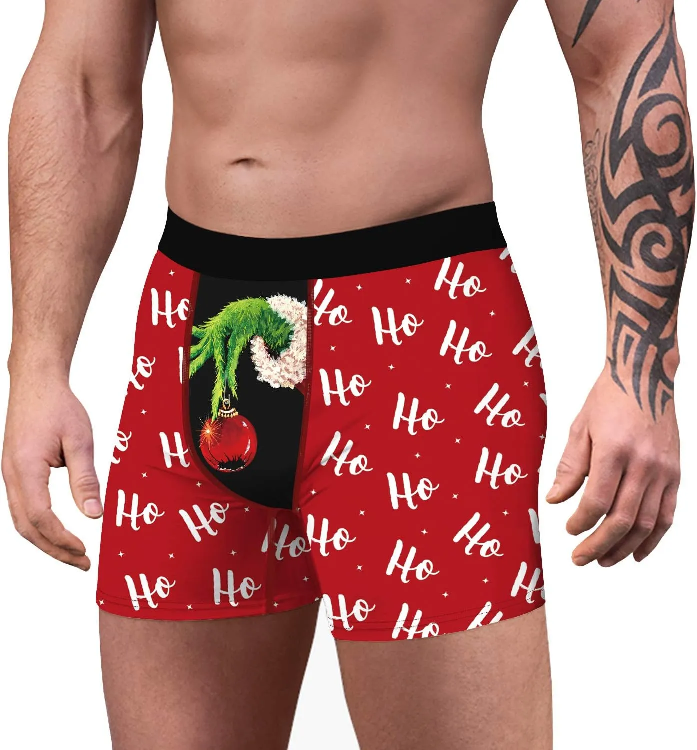 Men's Funny Christmas Underwear Gifts Breathable Boxer Briefs