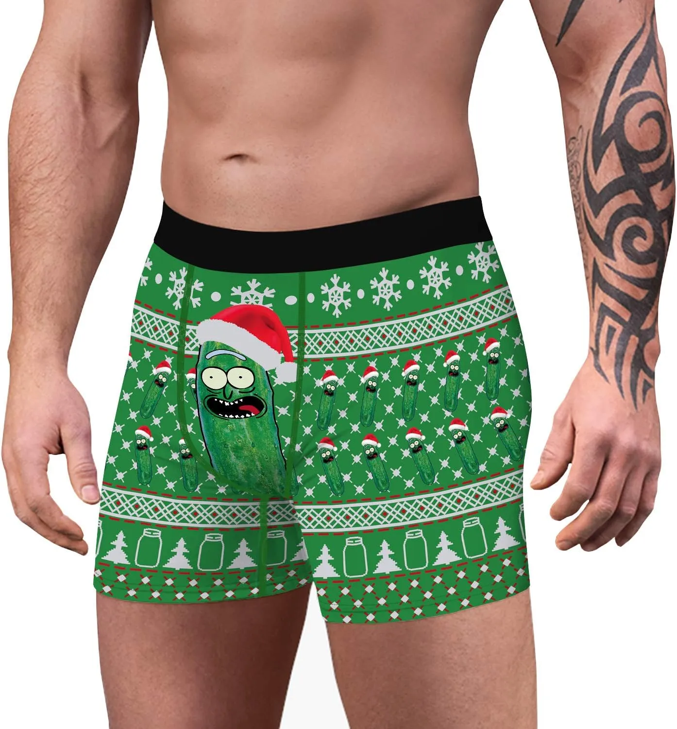 Men's Funny Christmas Underwear Gifts Breathable Boxer Briefs
