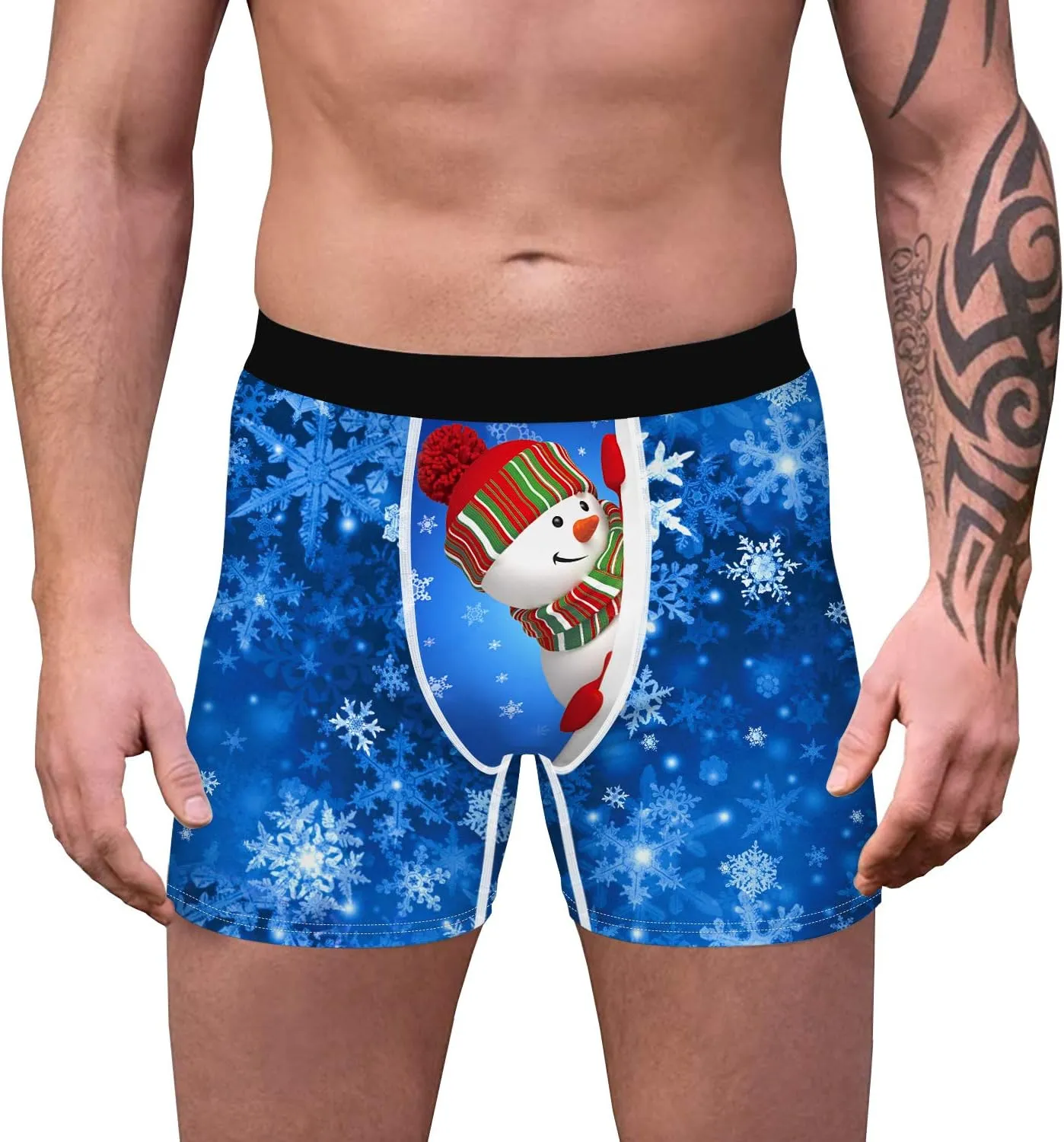 Men's Funny Christmas Underwear Gifts Breathable Boxer Briefs