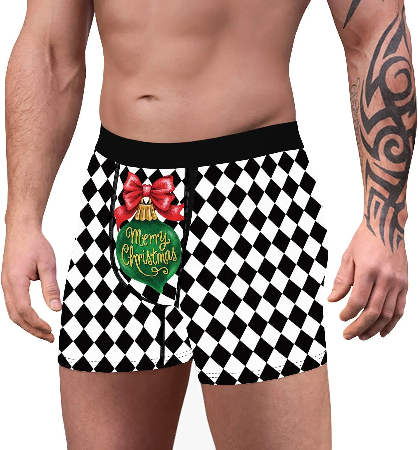 Men's Funny Christmas Underwear Gifts Breathable Boxer Briefs