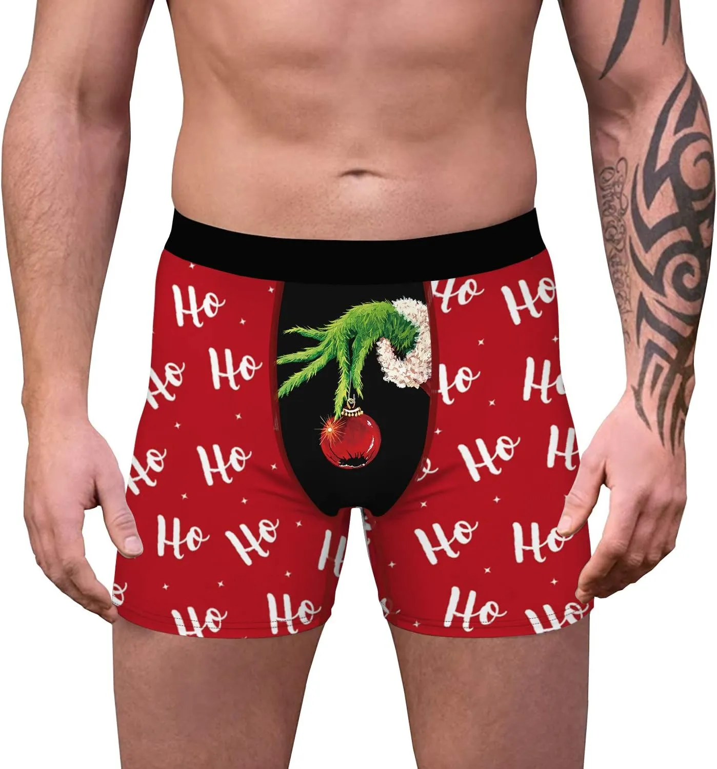 Men's Funny Christmas Underwear Gifts Breathable Boxer Briefs