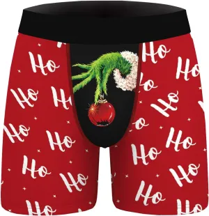 Men's Funny Christmas Underwear Gifts Breathable Boxer Briefs