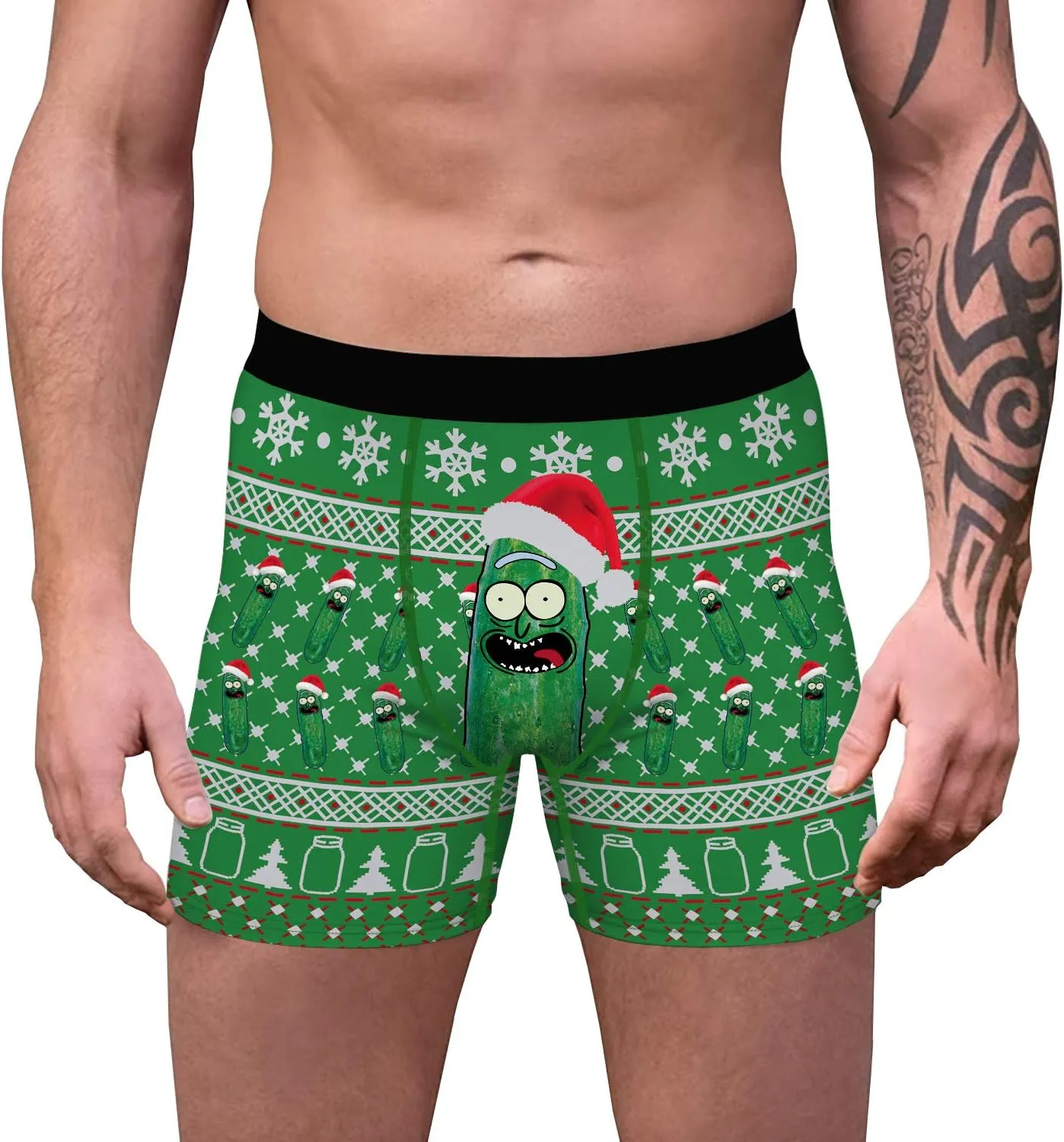 Men's Funny Christmas Underwear Gifts Breathable Boxer Briefs