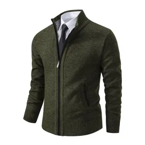 Men’s Knitted Zipper Cardigan