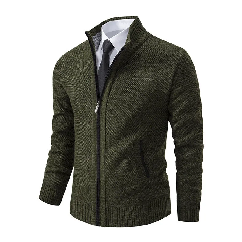Men’s Knitted Zipper Cardigan