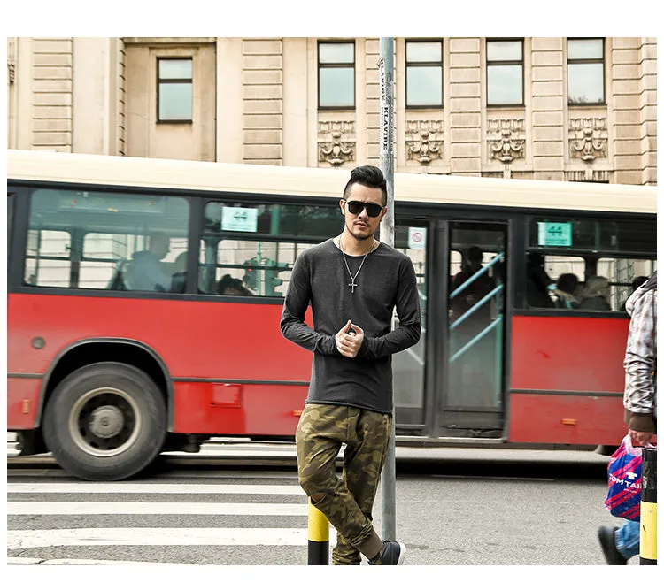 Men's Long Sleeved Autumn T-Shirt