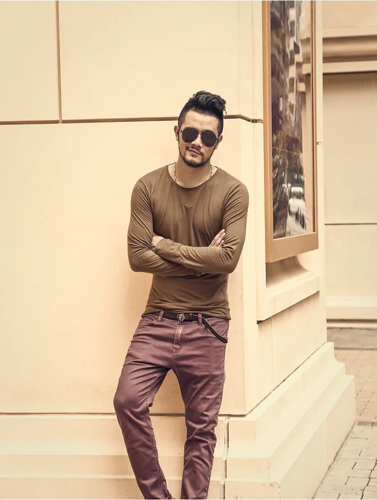 Men's Long Sleeved Autumn T-Shirt