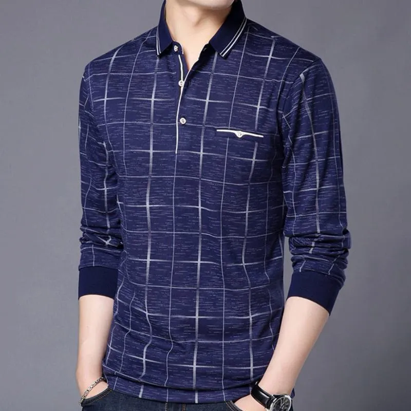 Men's Long Sleeved Polo Shirt
