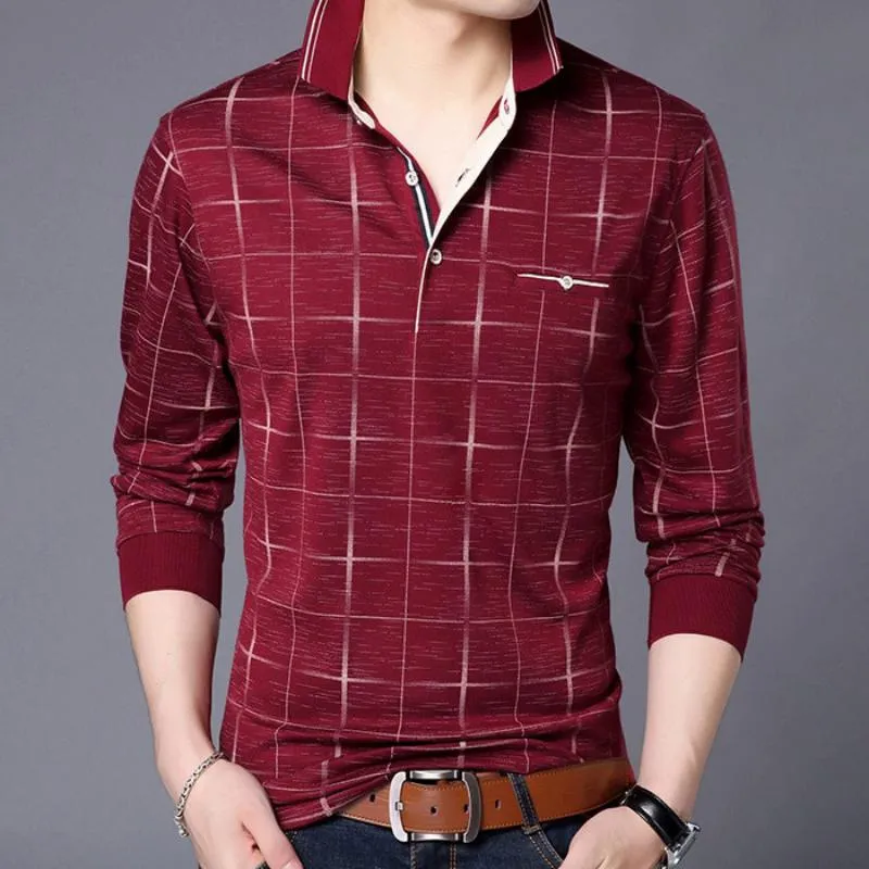 Men's Long Sleeved Polo Shirt