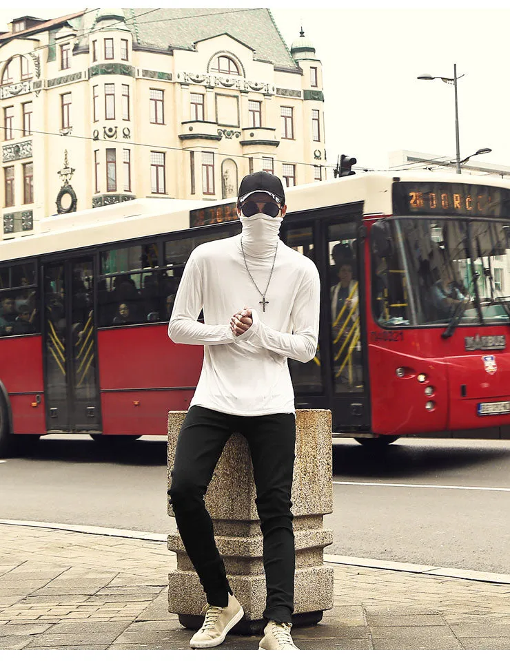 Men's Long Sleeved Turtleneck T-Shirt