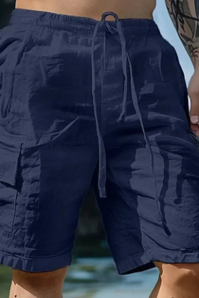 Men’s Loose Cargo Shorts – Casual Streetwear with Pockets for Beach & Sports